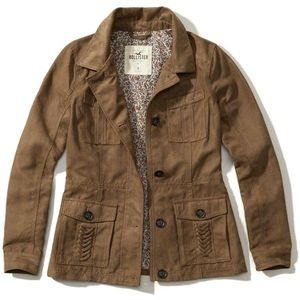 Hollister Vegan Suede Button-Front Coat